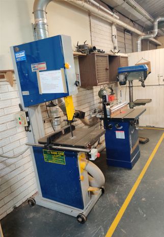 our band saw can cut planks with almost no waste